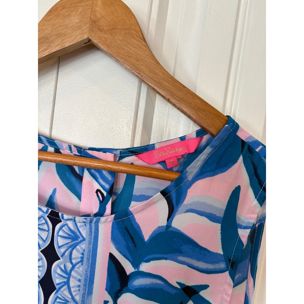 Lilly Pulitzer Blue And Pink Tank Top Size XL - Picture 5 of 7
